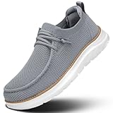 Mens Boat Loafers Slip-on Casual Mesh Walking Shoes Business Oxfords Sneakers Work Lightweight Comfortable...