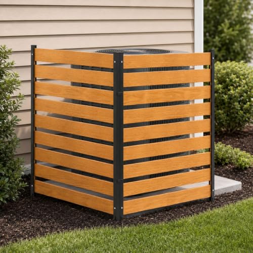 NAIZEA 36" W x 44" H Air Conditioner Fence Outdoor Privacy Fence Screen