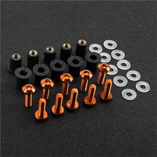 Tornillos de carenado 5mm contra roturas de cúpula para Suzuki Burgman 125 200 400 naranja