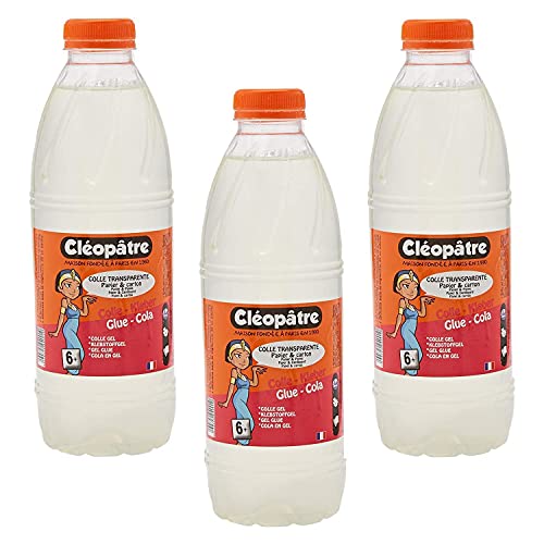 CLEOPATRE - Lote de 3 botellas de recambio (1 litro de pegamento sintético)