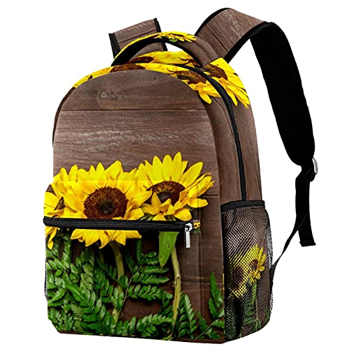 Sac à dos campus tournesols et fougère, l'esprit de la nature