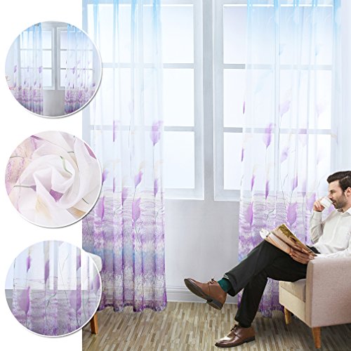 KINLO 2 Pannelli Tende Trasparenti 145 x 245 CM con...