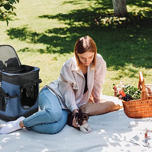 Kato Tirrinia Haustier Hund Träger Rucksack, Haustier Tragetasche mit Mesh für mittelgroße Hunde Katzen, 1.5lbs Welpen Träger tragbare Reisetasche