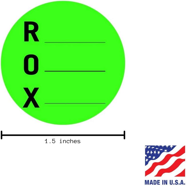 QSRProducts ROX (Received, Opened and Expires) Label - 1.5 inch - 1000 Date Labels for Inventory Management - Food, Warehouse, Lab and Pharmacy - High Alert Medication Stickers and Due Date Stickers