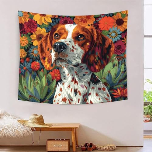 Tapisserie murale chien effet 3D pour masquer un mur vide sans travaux de rénovation