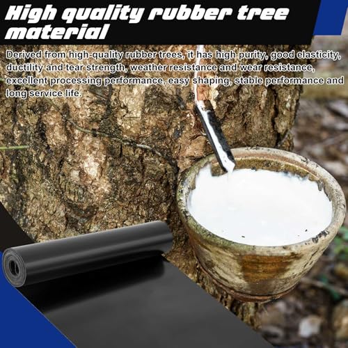 Image of 1 Pcs Neoprene Rubber Sheets Strip Roll 1 /16 Inch /24 inch W x 196 inch L Long Wear Resistant Gasket Strip for DIY Gaskets, Mats, Seals, Crafts, Flooring, Black