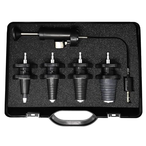 CTA Tools 9376 HD Adjustable Radiator Pressure Tester Kit, Quick Release Couplers, High Impact Polymer Hand Pump, for Japanese, American, European Trucks, Tractors, Farm Equipment