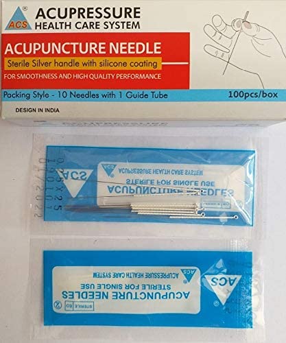 Acupuncture Silver Needles with 1 Tube Pack of 100 (0.25 x 13 mm) 0.5 CUN) _Pack 3 | Acupressure Tool for General Use | Home & Personal Utility Accessory-image-12
