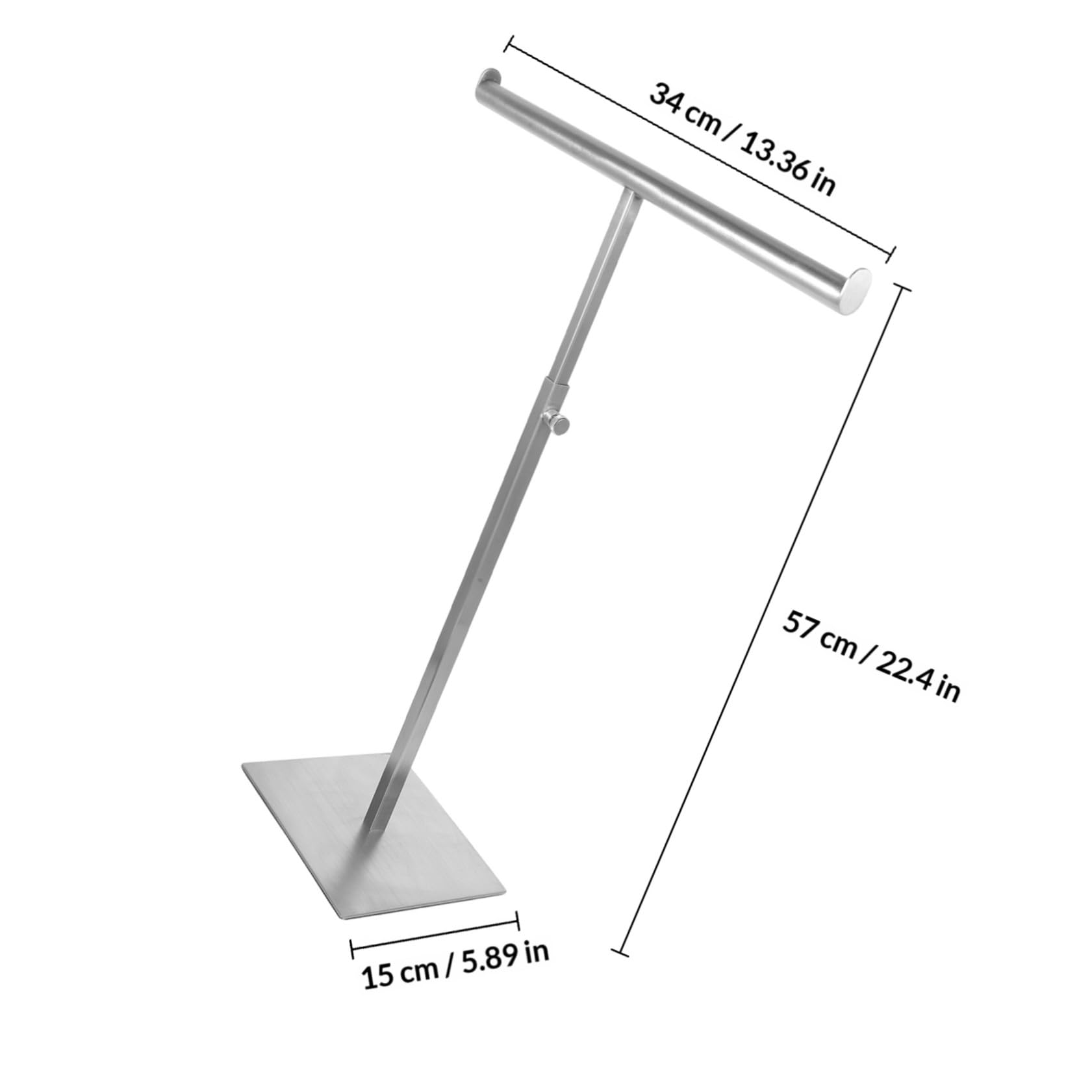 Soporte para Colgar Bolsas de Acero Inoxidable Plata Diseño Ajustable y Altura Regulable Adecuado para Organizar Bolsos de Mano en Armarios y Hogar