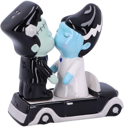 Miniatura 4 de Nemesis Now Salero y pimentero hecho para cada otro, negro, 4.5 in, cerámica