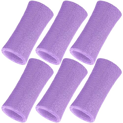 Image of WILLBOND 6 Inch Wrist Sweat Bands for Men Women Tennis Elastic Athletic Long Sweatband Wrist Absorbent for Basketball Tennis Running Outdoor Activity