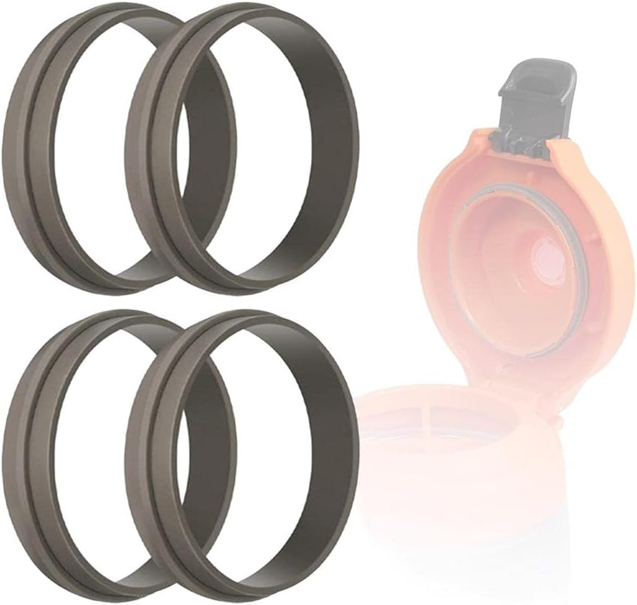 4pcs Black Replacement Gasket for Gatorade Water Bottle Silicone Lid Seal Ring Replacement Accessories Part for Gatorade Gx Cookware