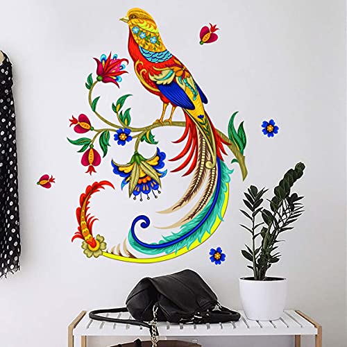Vinilos decorativos 3D removibles pajaros coloridos