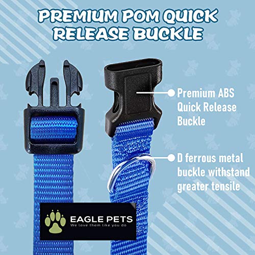 Image of Dog Collar and Leash Set, Adjustable Nylon Collar with Leash for Small Medium and Large Dogs, Quick Release and Breathable Collar for Puppies (Small, Blue)