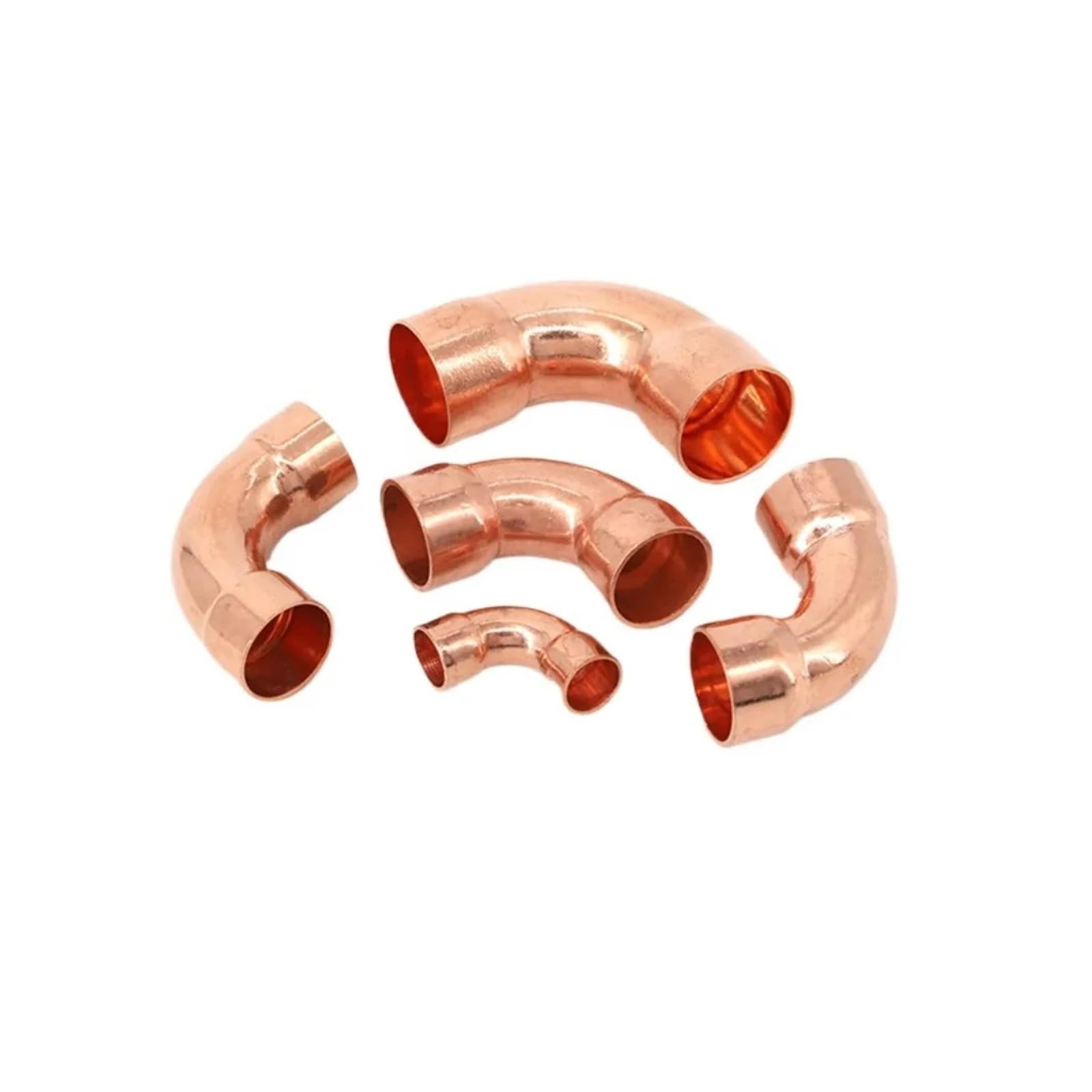 1pc Single Socket 54mmx1.5mm ID Weld Socket End Feed Solder Long Radius Elbow 90 Pipe Fitting Brass Hose