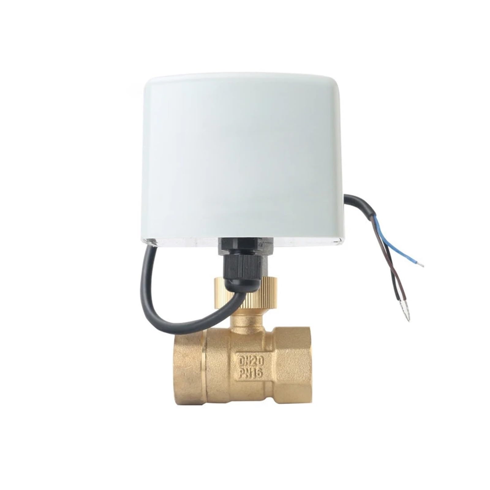 Aynrjkkx 12Vdc-Cr02 1/2" 3/4" 1" 2" Motorized Ball Valve 3-Wire 2 Control Ac24v Ac220v Dc12v Dc24v Brass Electric Big Torque Metal Motor(2 Inch)