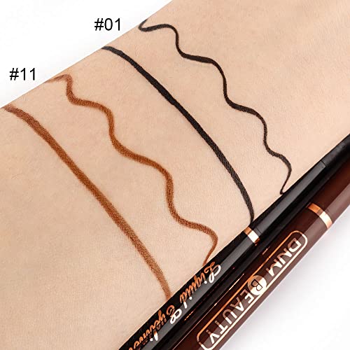 Kaely 2Pcs Black Brown Liquid Wing Eyeliner Stamp Eye Pencil Makeup Sets Waterproof Color Eye Liners Stamps Eyeliner Stencils For Eyes Delineador De Ojos Contra El Agua Maquillaje Para Mujer 1&11 #TOP2