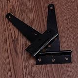 Zoom IMG-2 4pcs decorative tee hinges black Zoom IMG-2 4pcs decorative tee hinges black
