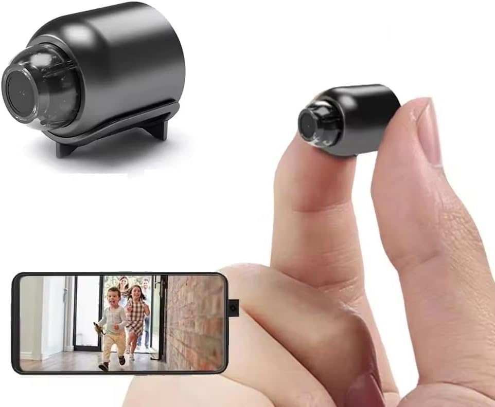 WiFi 1080p Wired Small Size Camera Hd Audio Video Recording Work with Power Dc 5V 24 Hours Working Security Camera Digital Video Recorder Mini - Black-image-9