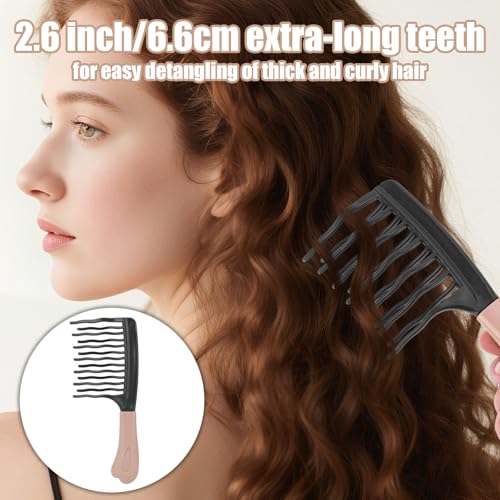 Peine desenredante dientes anchos para cabello rizado miniatura 7