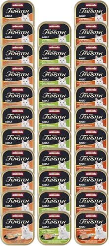 animonda Vom Feinsten Adult Feinschmecker Vielfalt (32 x 100 g), Nassfutter für ausgewachsene Katzen, Katzenfutter ohne Getreide und Zucker, mit...