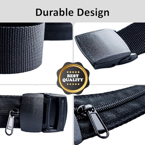Safe Box Antykradzieżowy pasek na talię damska przenośna ukryta torba na pieniądze portfel na talię męska tajny ukryty pasek 120 cm Sejfy meblowe(Metal Buckle)