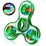 Gigilli Fidget Spinner for Kids Adults, Light up Sensory Fidget Toys for Kids 4-8 8-12, Classroom Prizes LED Glow in The Dark Hand Fidget Spinner for ADHD Autism Boys Girls 3-5 Birthday Gifts
