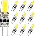 LED G4 Lampen -6W G4 LED Birnen 3000K Kaltes Licht 500lm- Ersatz für 50W Halogenlampen-Kein Flackern Dimmbar 360° Lichtwinkel -12V AC/DC - Azanaz G4 Glühbirne 10er Pack