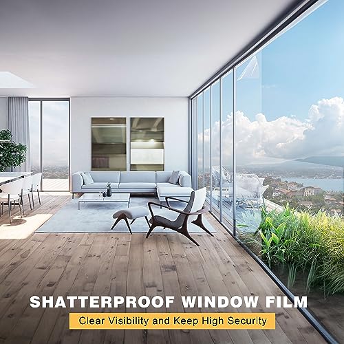 Película de seguridad transparente autoadhesiva para ventana 4mil miniatura 4
