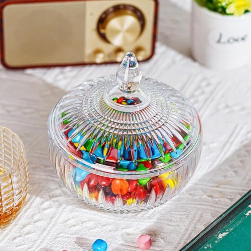Image of WRINGO Glass Storage Jar with Airtight Lid | Transparent Multipurpose Kitchen Storage Container for Cookies, Snacks, Dry Fruits, Candy, Sugar & Tea | Premium Clear Glass Canister | (Pack of 1)