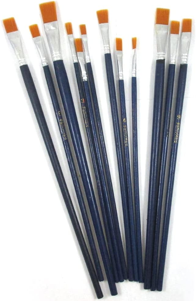 24 Pc Artist Paint Brush Set Watercolor Acrylic Painting Pointed Brushes Crafts