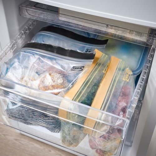 image for IKEA 50 resealable bags (ISTAD) - GREY - ziplock - food freezer sandwi