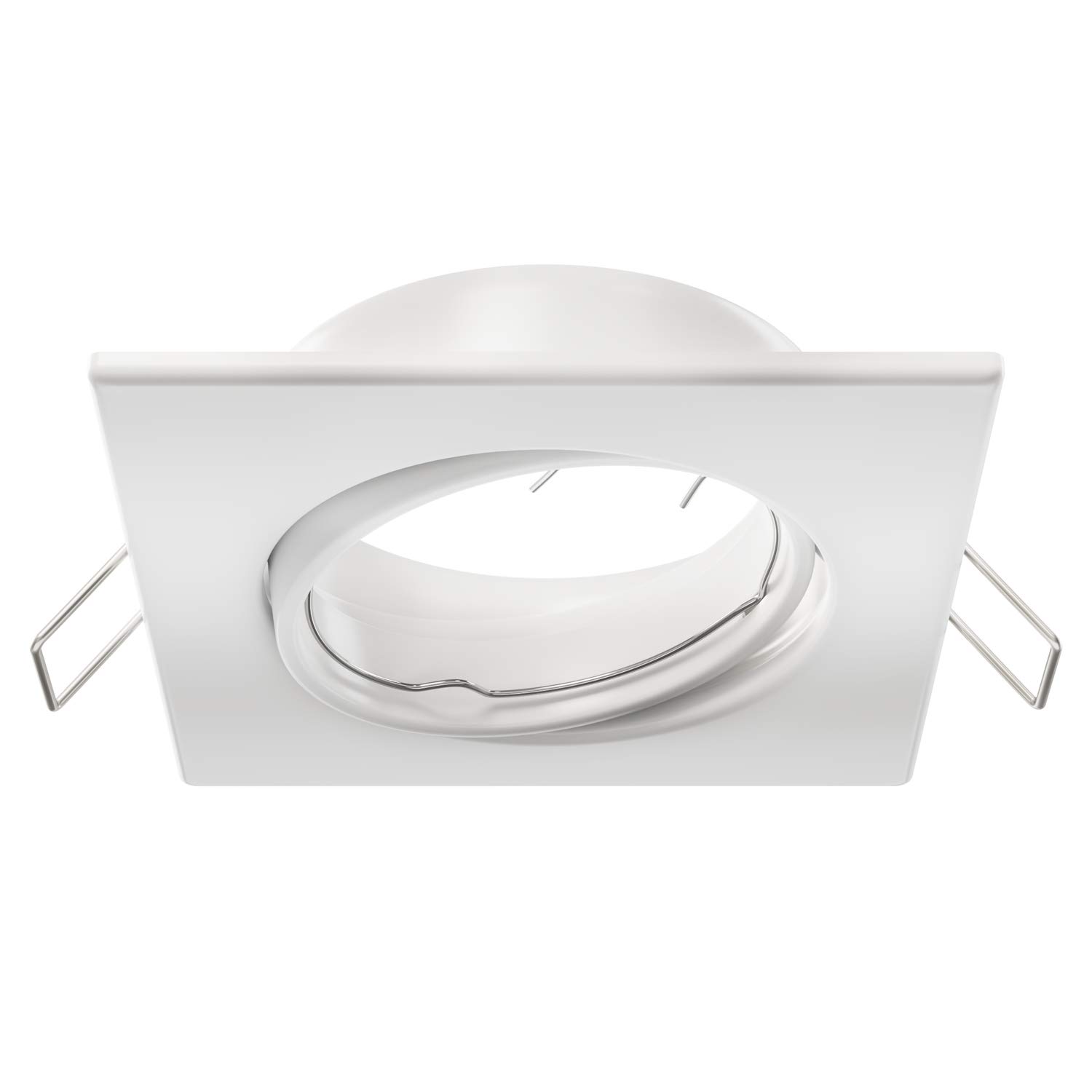 ledscom.de Recessed Ceiling Frame RIR, Angular, swivelling, matt White โ image 1
