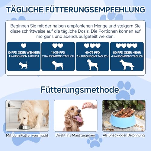 Woyamay Probiotika für Hunde – 200 Weiche Kausnacks Mit Hühnergeschmack, Zur Unterstützung der Verdauung und des Allgemeinen Wohlbefindens, Mit Ausgewogener Darmflora und Fellpflege für Alle Hunde