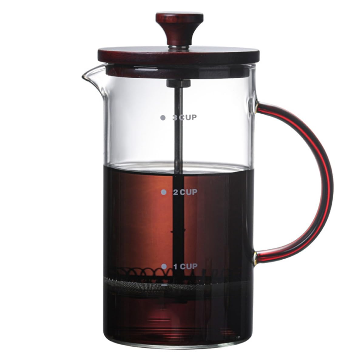Ekspres Do Kawy Typu French Press, Ekspres Do Kawy Espresso, Zagęszczony Borokrzemianowy Dzbanek Do Kawy Z 3 Filtrami Ze Stali Nierdzewnej, Ekspres Do Kawy Na Zimno(/Brown,800ml)