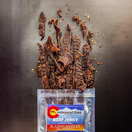 Image of Centennial Cuts Beef Jerky - Blazing Saddles Jalapeno - High Protein, Bold Jalapeno Flavor - 7 oz Snack