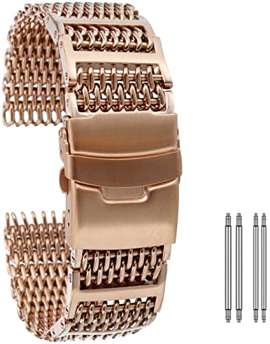 Bracelet de montre acier or rose 22mm pour sublimer votre montre