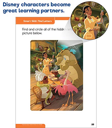 Disney Learning Preschool Basic Skills Workbook--Handwriting, Letter Recognition, Counting, Language Arts and Math Practice for Ages 4-5, Smart Skills Series (64 pgs) - Image 4