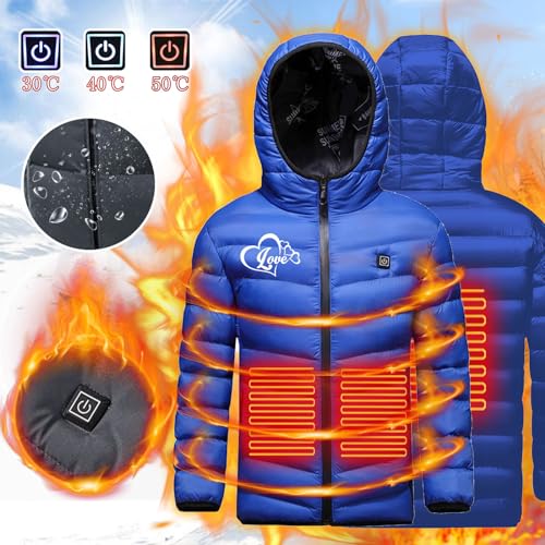 Child Heated Jacket Boy Girl Hood Jackets 3 Adjustable Temperature Heated Coat USB Body Warmer 3 Heating Zones Jacket2