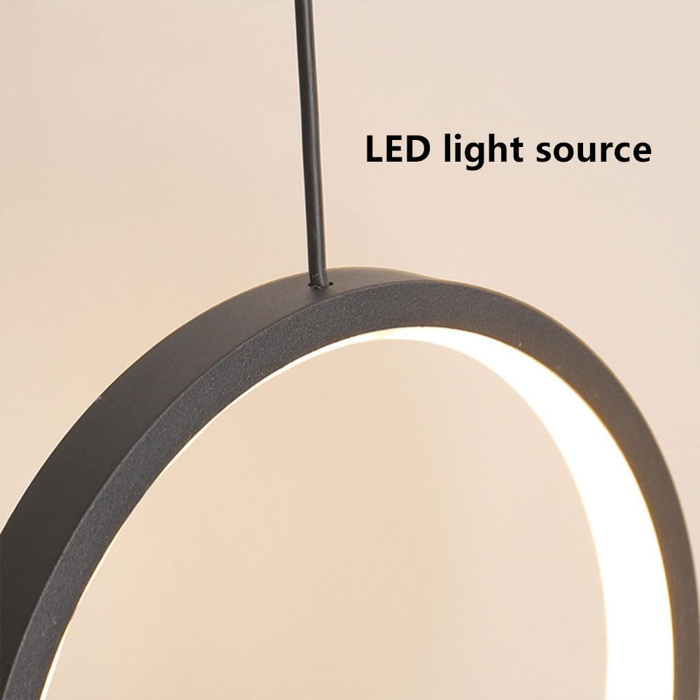 Nowoczesne oświetlenie wewnętrzne LED 10W Lampa wisząca Regulowana wysokość 180 CM Lampa wisząca Ciepłe światło Białe światło Żyrandol Pierścień LED Zawieszenie Oprawy ścienne Oprawy oświetleniowe do