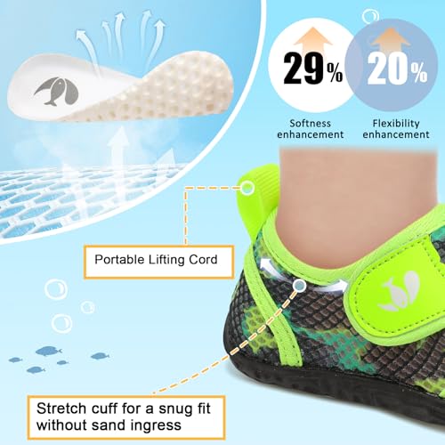 Image of FEETCITY Toddler Water Shoes Boys Girls Swim Shoes Quick Dry Kids Aqua Socks Barefoot for Beach Swimming Pool
