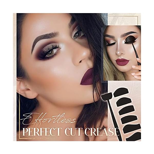 Crease Line Kit, 6 in 1 Eyeshadow Stamp Kit, Perfect Cut Crease Stamp, Silicone Eyeshadow Stamp Crease Tools Lazy Quick…