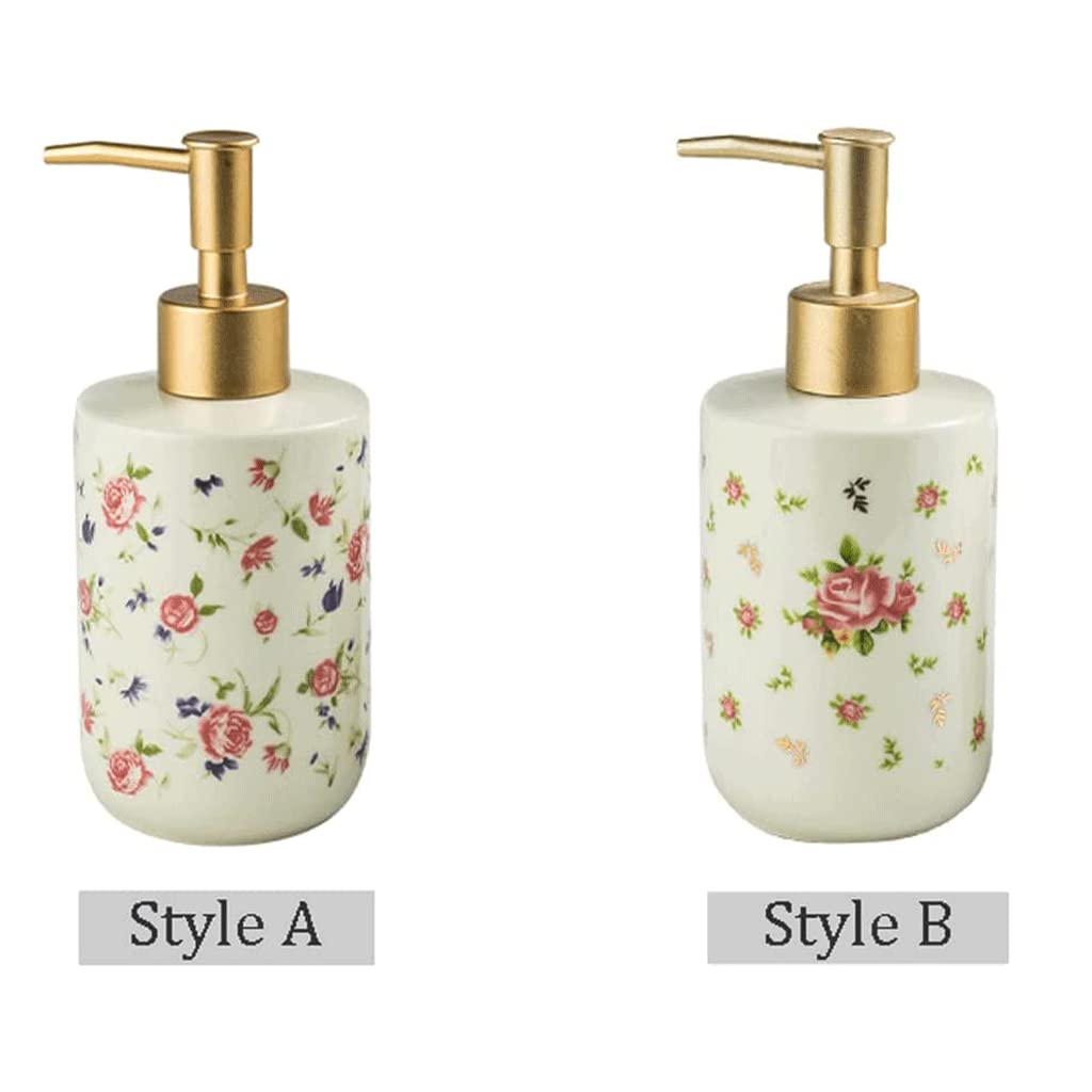 Distributore di Sapone da Cucina cilindrico per Piatti con Fondo in Metallo Opaco, distributore di lozione con Vassoio in Metallo, Pompa per Sapone da 320 ml/10,8 oz B 3