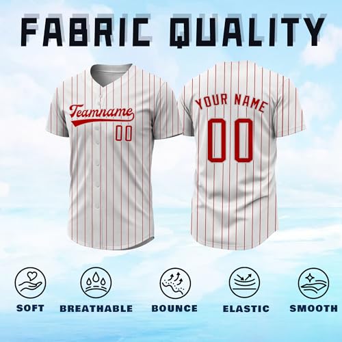 Custom Baseball Jersey Personalized Team Uniform Stitched Printed Name Number Logo Short Sleeve Shirts for Men Women Youth miniatura 3