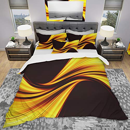 Parure de lit moderne Mellow Yellow Harmony au design artistique
