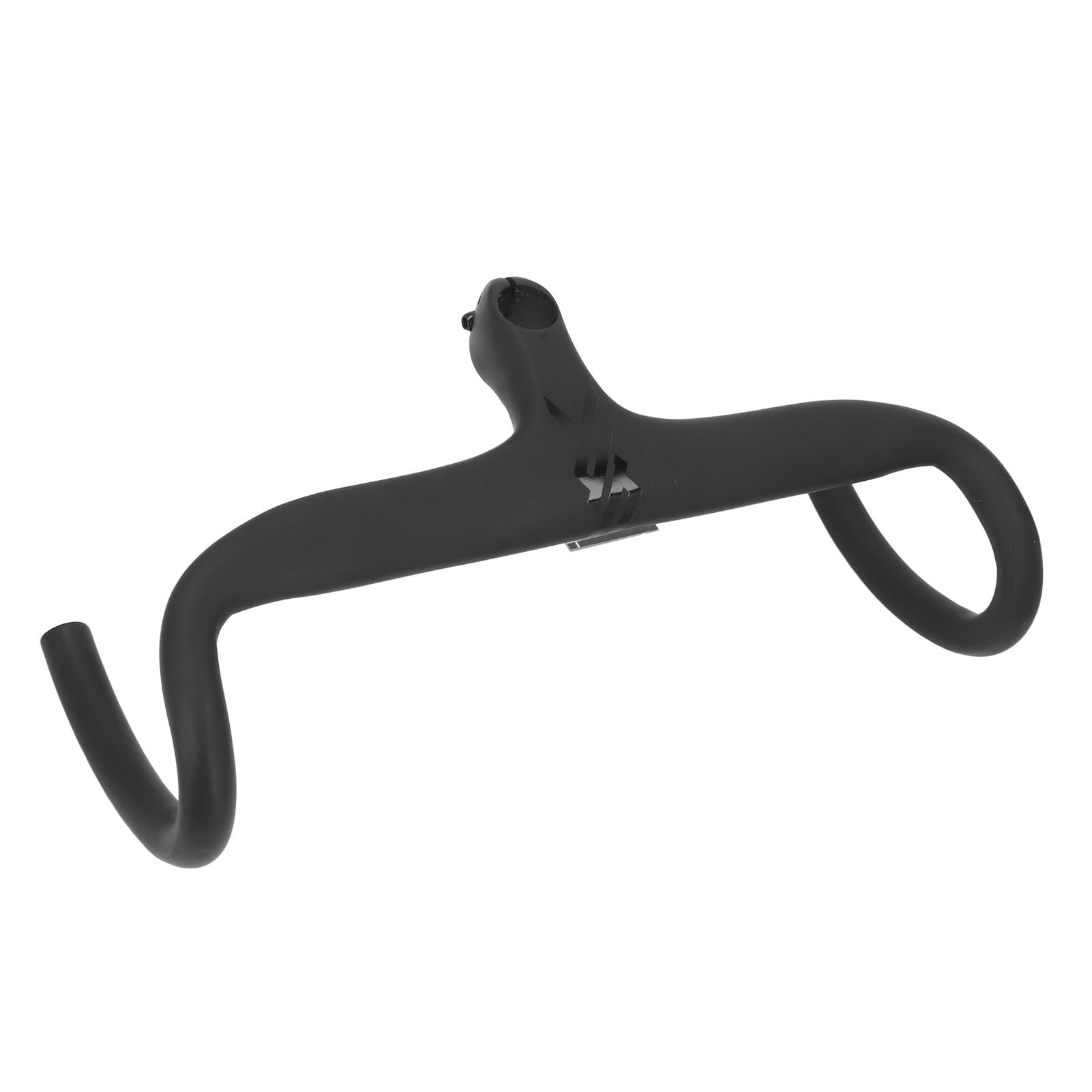 Manubrio da bicicletta Manubrio piegato integrato in lega di alluminio leggera per ciclismo su strada (Tutto nero)