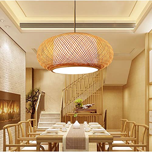 Lámpara de mimbre tipo tambor ideal para iluminar tu sala de estar 4