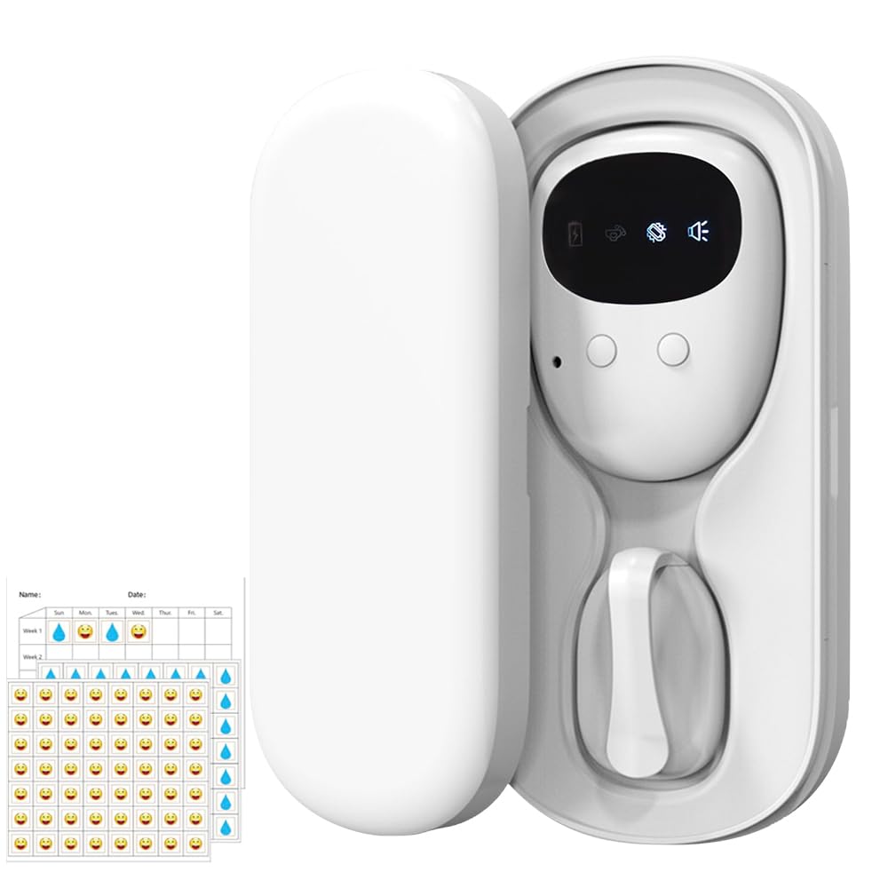 Wireless Allarme Enuresi Notturna, Allarme Pipì per Ragazzi Grils Vasino per Bambini Cura Degli Anziani Batteria Integrata con Suono 3 Modalità di Allarme