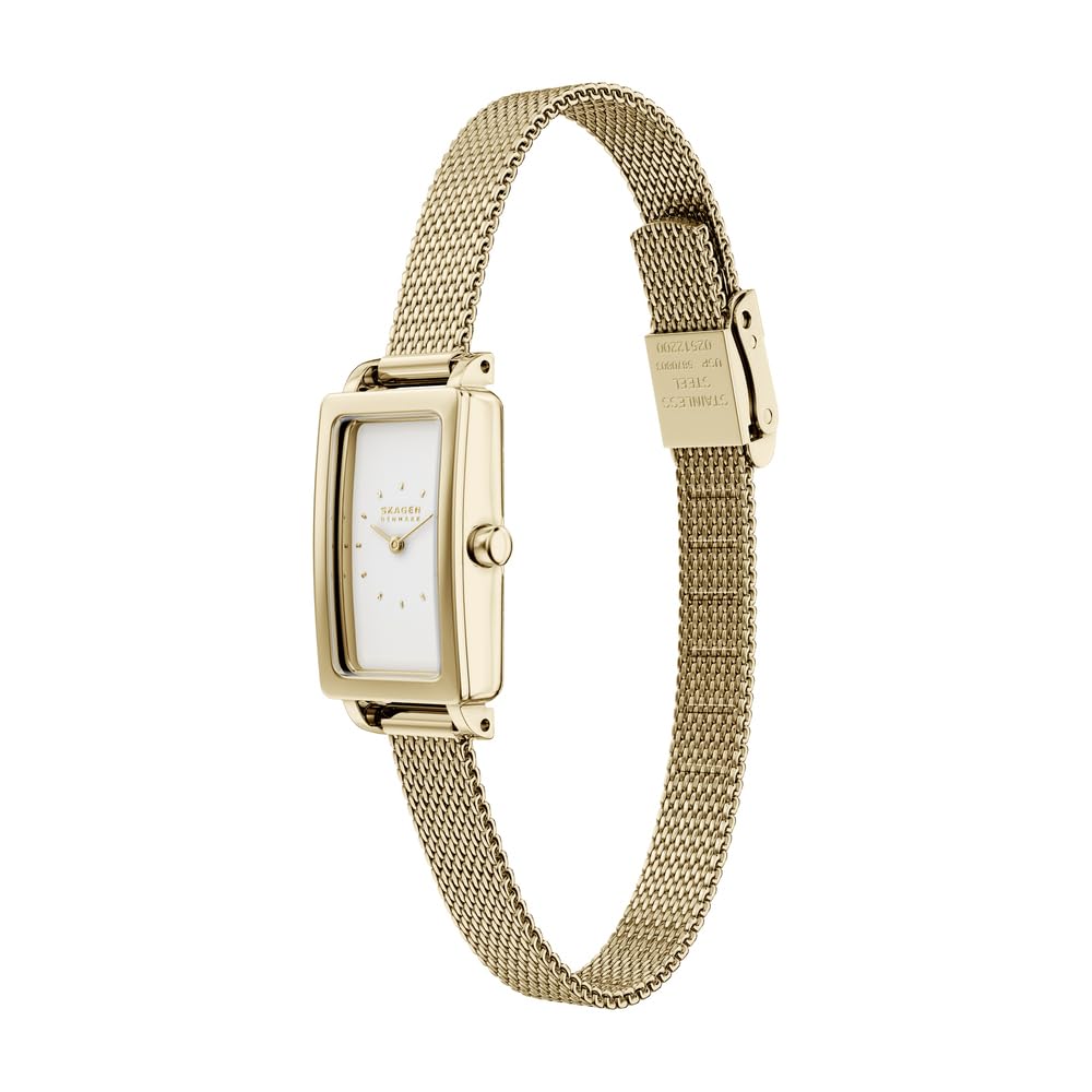 Skagen Hagen Watch for Women, Quartz Two Hand Movement with Stainless Steel or Leather Strap