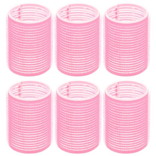 FOMIYES Hair Curlers Rollers 6pcs Bangs Hair Roller Set Hair Styling Curler Rollers Hair Curler Clips Self-adhesive Hair Volume Grip Scroll Wheel Roll for Women Ladies Medium